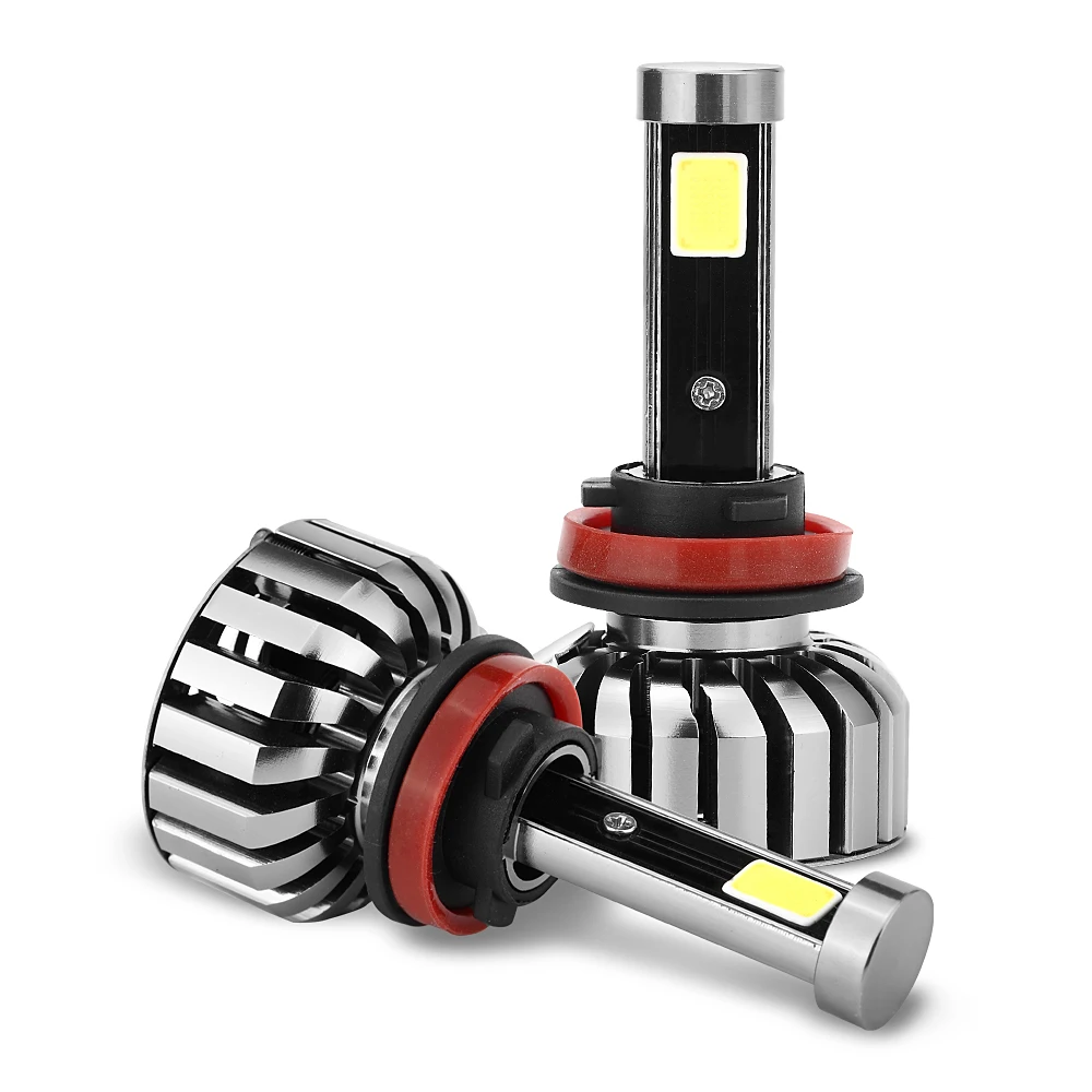 

LOAUT H8 H9 H11 Car LED Headlight Turbo Led Blub 24V Car Light Slim Headlights Bottom 6000K 8000LM 80W Mini Fans Play and Plug