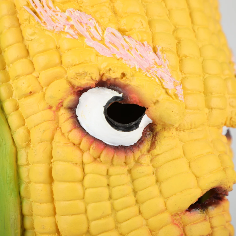 Angry Corn Mask Cosplay Funny Horror Vegetable Maize Mask Halloween Costume Prop Party Dressed Dropshipping (9)