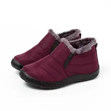 Size35-45; Водонепроницаемая женская зимняя обувь; зимние ботинки унисекс; теплые ботинки на меху с нескользящей подошвой; Теплые повседневные ботинки для мам