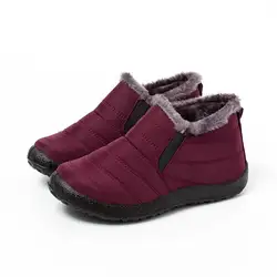 Size35-45 Водонепроницаемый женская зимняя обувь пара Теплые Сапоги унисекс Обувь на теплом меху внутри на нескользящей подошве Утепленная