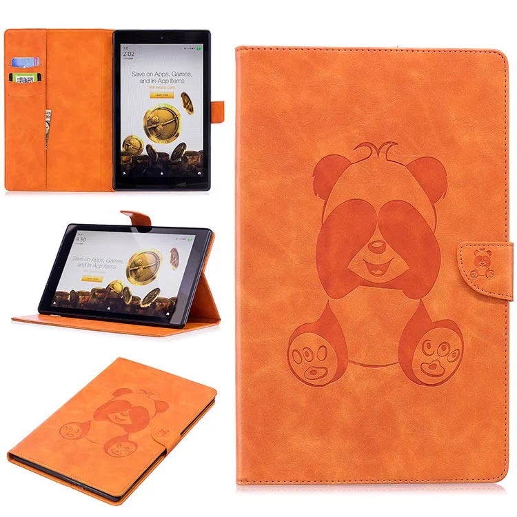 orange Для Amazon Kindle Fire HD 10 мультфильм PU кожаный чехол для Amazon огонь HD10 1" Планшеты крышка Чехол+ Стилусы ручка - Цвет: orange