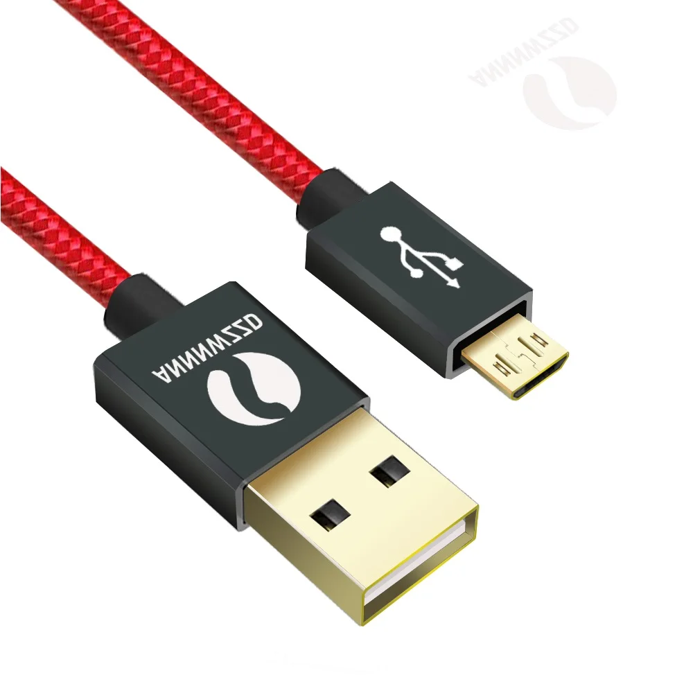 Micro USB к USB кабель быстрого зарядного устройства кабель 1 м 2 м для телефона Android samsung huawei USB зарядное устройство кабель для передачи данных Micro USB для Xiaomi - Цвет: Красный