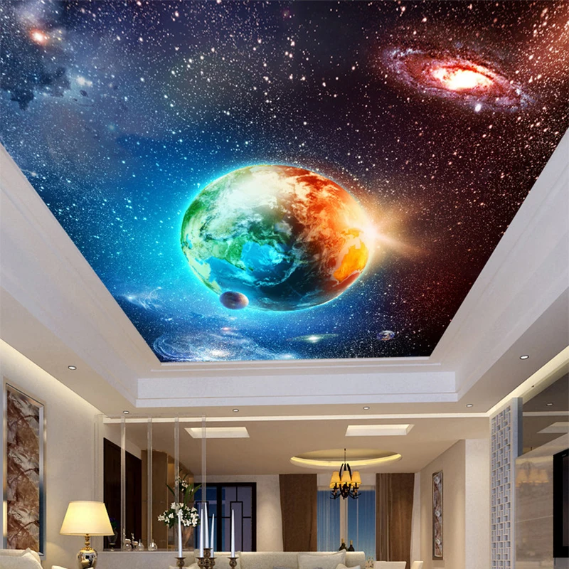 Large Custom Mural Wallpaper Ceiling Zenith Continental Hotel Bar KTV ...