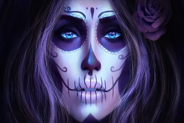 woman face sugar skull