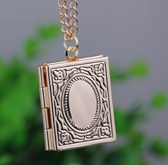 

Mini Wedding Photo Frame necklace Book Lover Photo Baby Fotos Photo boxes Scrapbooking Our Story Jewelry N210