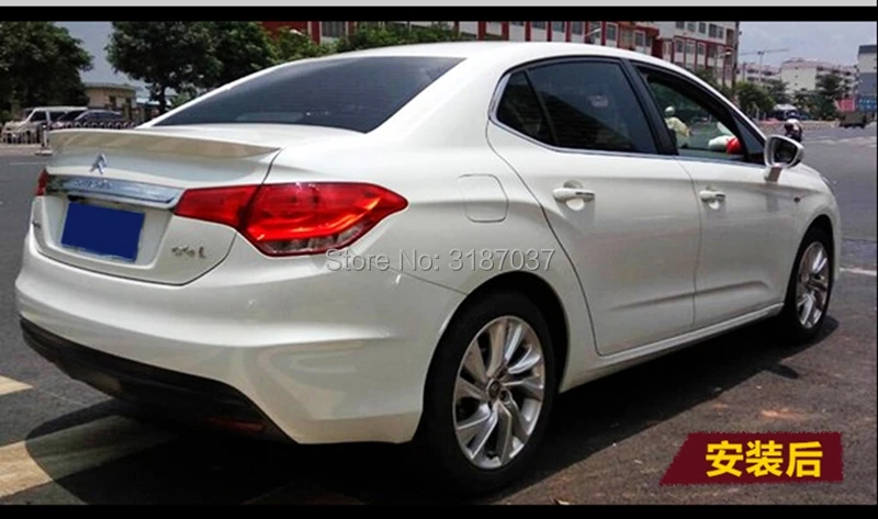 Спойлер для Citroen C4L 2014 2016 из АБС пластика Неокрашенный чехол багажника заднего