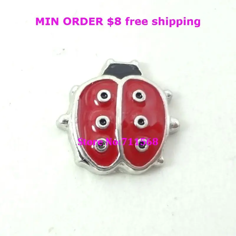 

Coccinellidae Floating Charm Beetle Charm Pendants For Floating Glass Locket DIY Accessories