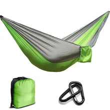 2 человека нейлоновый парашютный гамак кемпинг выживания сад Охота Досуг Hamac путешествия двойной человек хамак