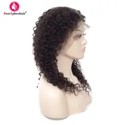 13*4 парики из натуральных волос на кружеве предварительно сорванные 150% плотность бирманские волосы Remy курчавые человеческие волосы парик