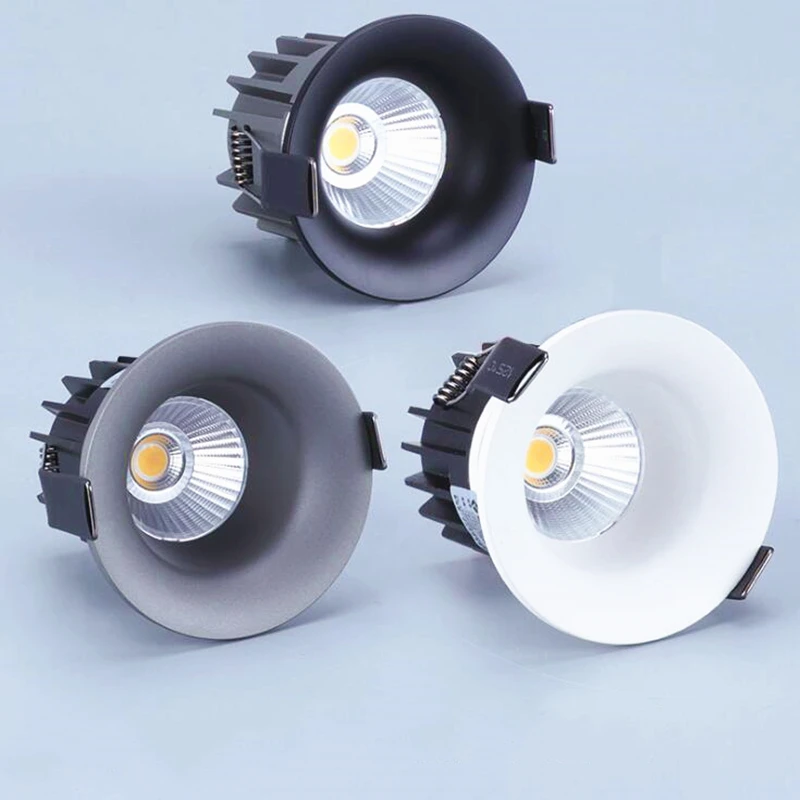 

High quality Led downlight COB Ceiling Spot Light 7w 10w 12w Dimmable AC 220v 110v LED ceiling recessed Lights Indoor Lighting