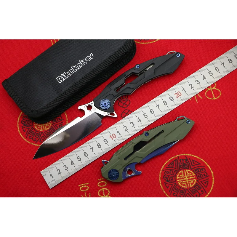 

Rikeknife RIKE M3 Flipper ball bearing tactical folding knife 154CM blade Titanium+G10 handle outdoor hunting pocket knives EDC