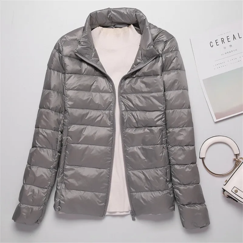 Sanishroly 2018 New Autumn Winter Women Thin White Duck Down Jacket Parka Female Ultra Light Down Coat Short Tops Plus Size S268 ralph lauren puffer jacket Coats & Jackets