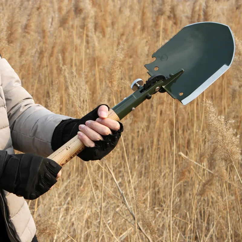 WJQ-308 Chinese Military Shovel Folding Portable Multifunctional Camping Hunting EDC Outdoor Survival Spade Axe Multi Tools 2