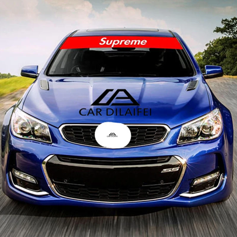 

1pcs Reflective Front Windshield Banner Decal Car Sticker supreme Auto Exterio