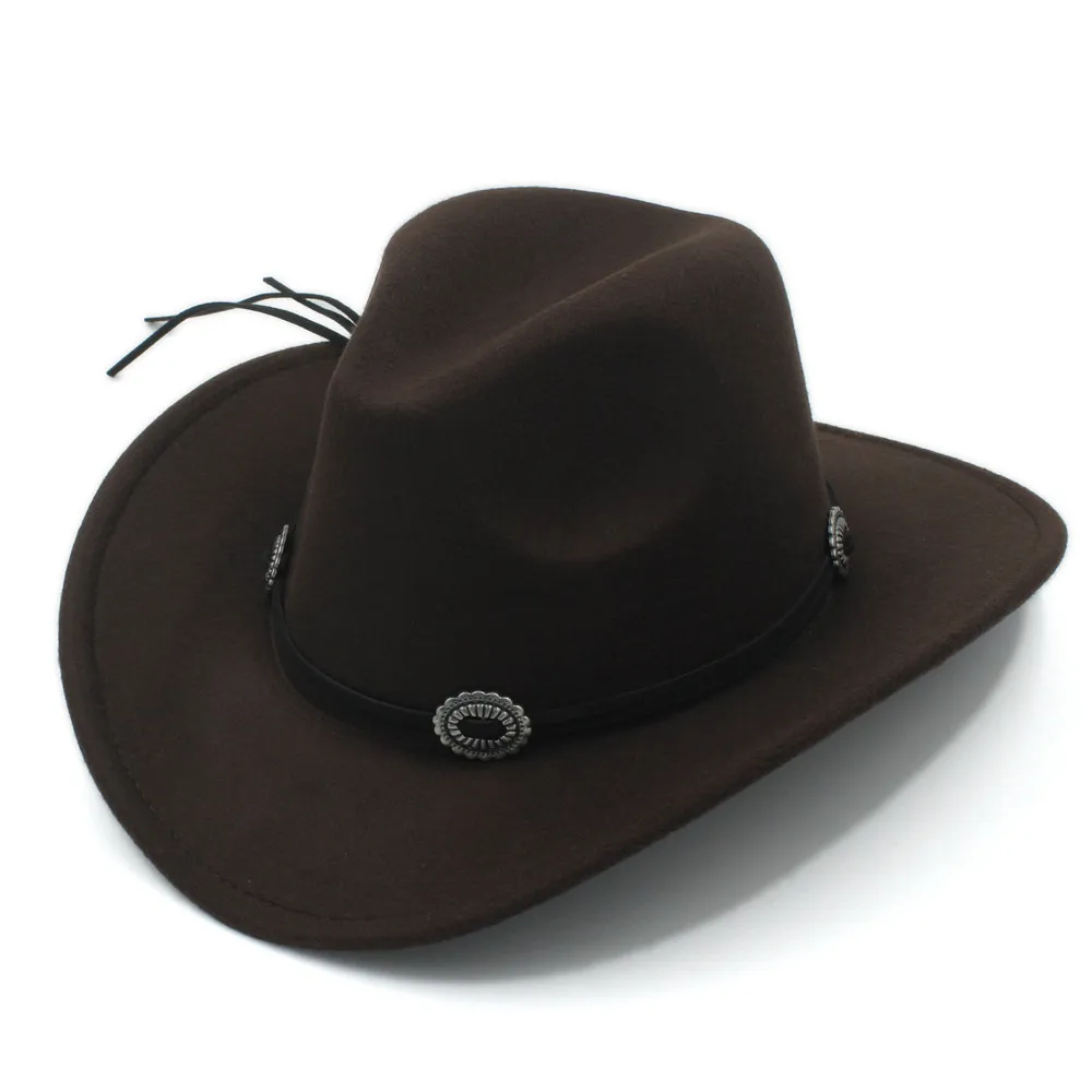 Fashion Wool Women Men Fedora Hat For Gentleman Western Cowboy Cowgirl
