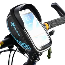 ROCKBROS Riding Bike Frame Front Tube Bag Cycling Bag Pannier Smartphone & GPS Touch Screen Case Bicycle Accessories 5 Colors