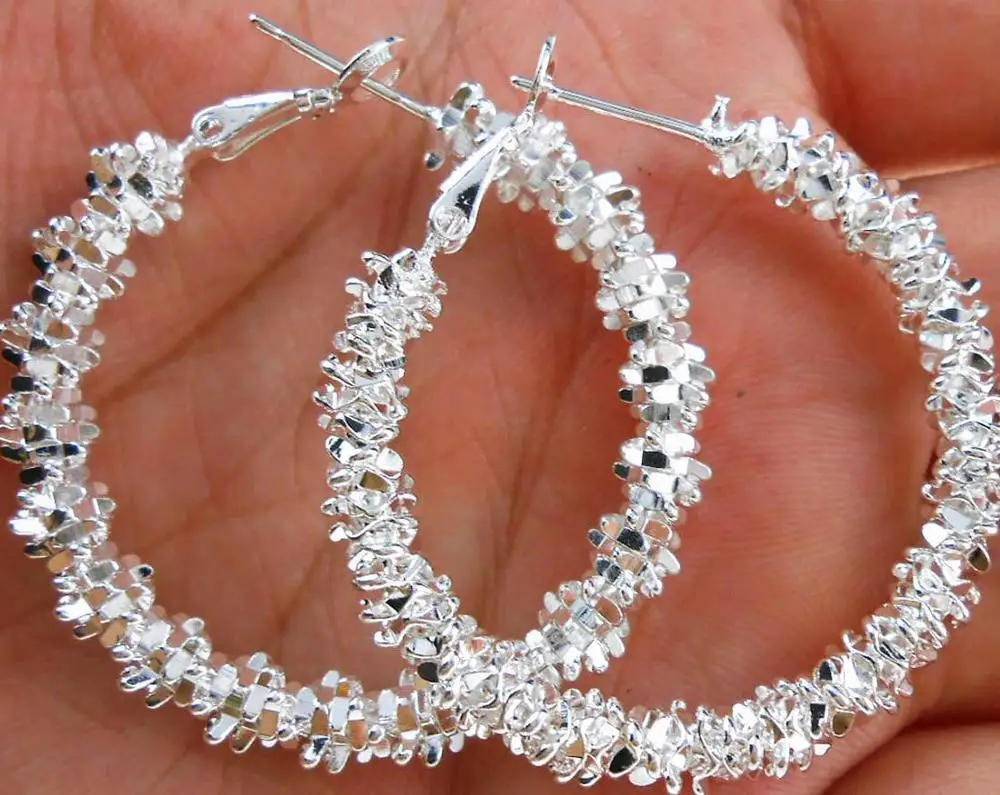 

925 Sterling Silver earrings,Birthday gift Jewelry Women Accessories earrings large hoop earrings for women