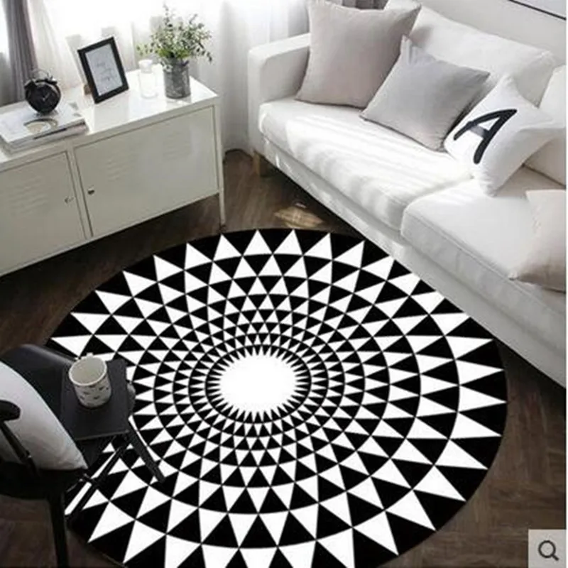 Простой и стильный современный плед 3D печать круглый творческий гостиная журнальный столик диван спальня кабинет нордические ковры