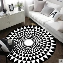 Простой и стильный современный плед 3D печать круглый творческий гостиная журнальный столик диван спальня кабинет нордические ковры