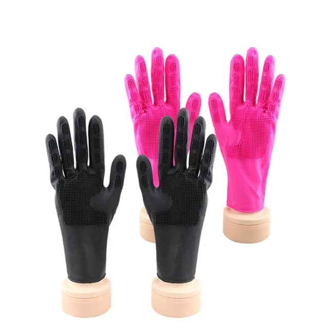 1pair Antiskid Gloves Washing Hair Gloves Protection Salon Hairdressing