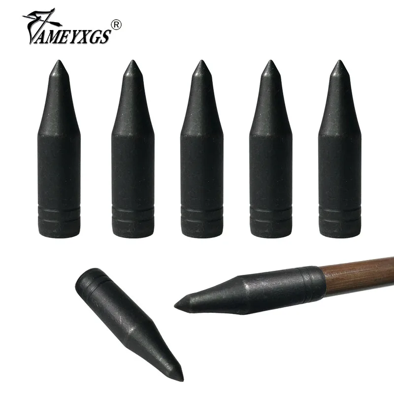 Kaufen 24 50 stücke Bogenschießen Ziel Pfeilspitze Fit 8mm Pfeil Welle Pfeil Spitze Punkt Broadhead Verbindung Recurve Bogen Jagd Verrußung zubehör