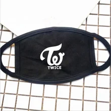 Kpop дважды Mina Sana Momo хлопок лицевая маска Jungyeon Nayeon Мода Анти-пыль маска Защитная повязка морда