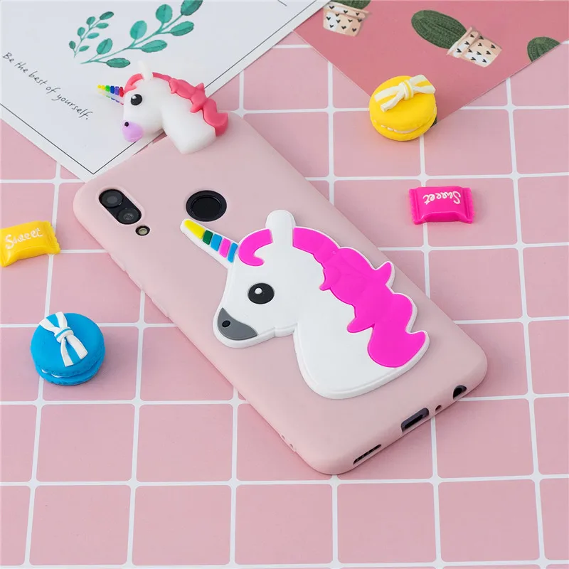 Huawei P Smart чехол для Coque huawei P Smart Psmart чехол 3D единорог кукла игрушки Мягкий силиконовый чехол для телефона s Etui