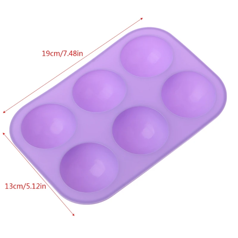 6 полостей большого полушария шоколада силиконовые формы для выпечки Торт купол Плесень коврик