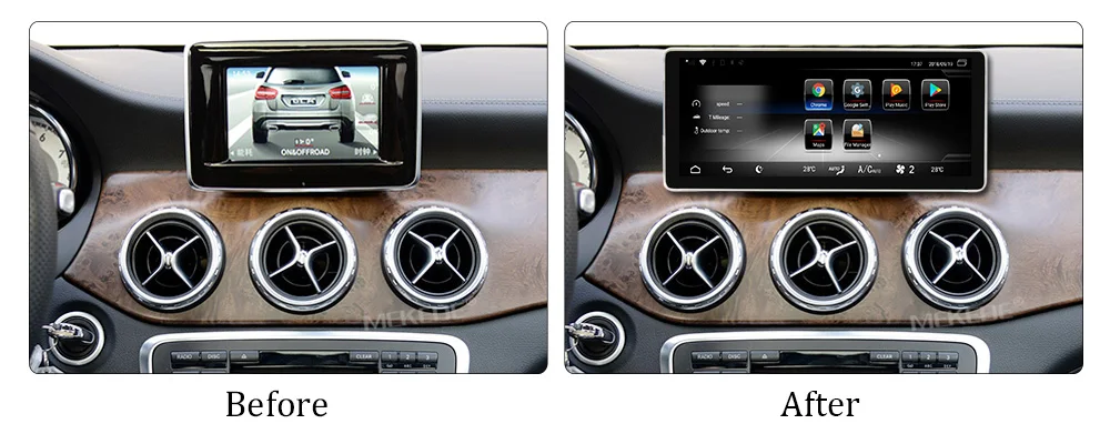 Discount MEKEDE 10.25" Android 7.1 Car Radio GPS Navigation for Benz GLA Class X156 2013-2015 GPS radio stereo dash multimedia player 5