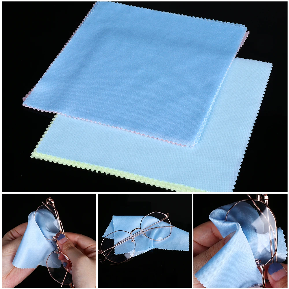 10pcs New Eyeglasses Wipes Microfibre Fiber Cleaning Cloths Creative TV