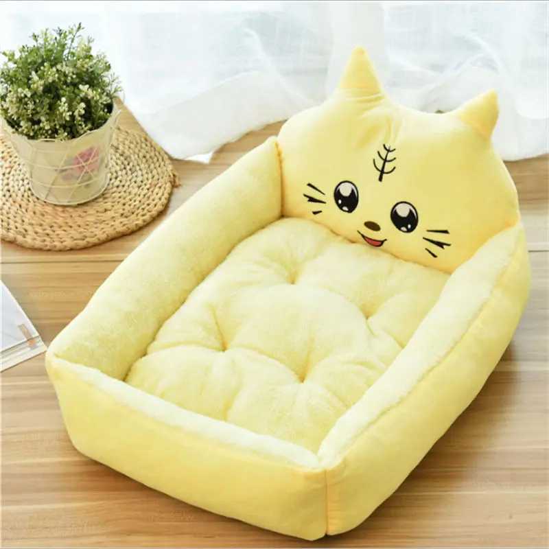 

Cotten Pet Cushion Bed for Dogs Cat Small Dog House Sofa Mat Soft Warm Solid Puppy Kitten Blanket Basket Bedding Pet Supplies