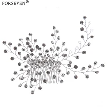 1 шт., стильная расческа для волос с кристаллами, красивые женские аксессуары для волос, вечерние украшения для волос, свадебная тиара, свадебные аксессуары для волос