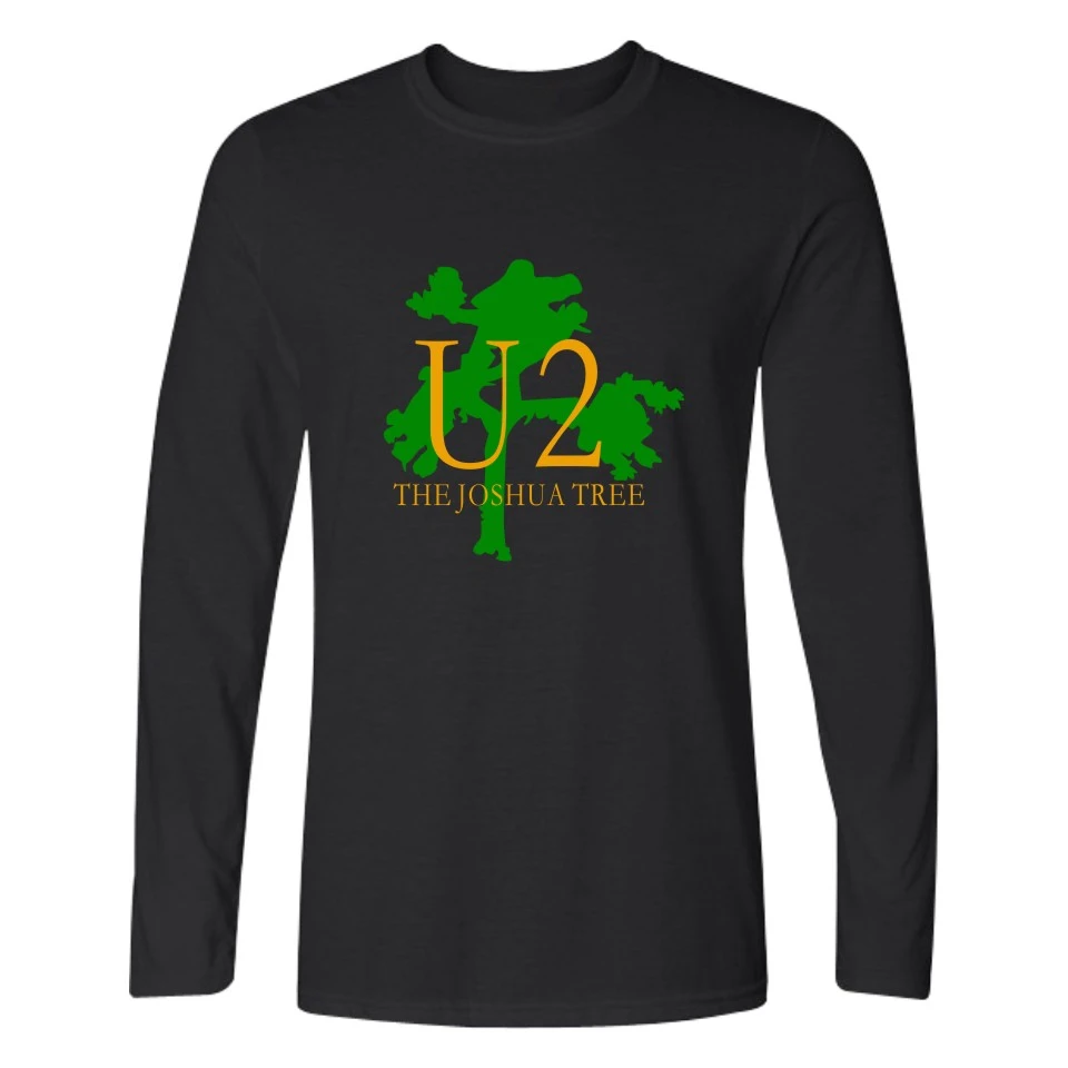 U2 брендовая футболка с длинным рукавом для мужчин и женщин Crewneck U2 band printed Футболка мужская хип-хоп футболка Топы унисекс Одежда XS-4XL