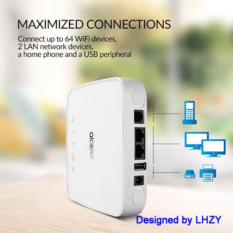 

Unlocked 300Mbps Alcatel HH70 4G LTE FDD Wireless Router 4G Mobile WiFi Hotspot