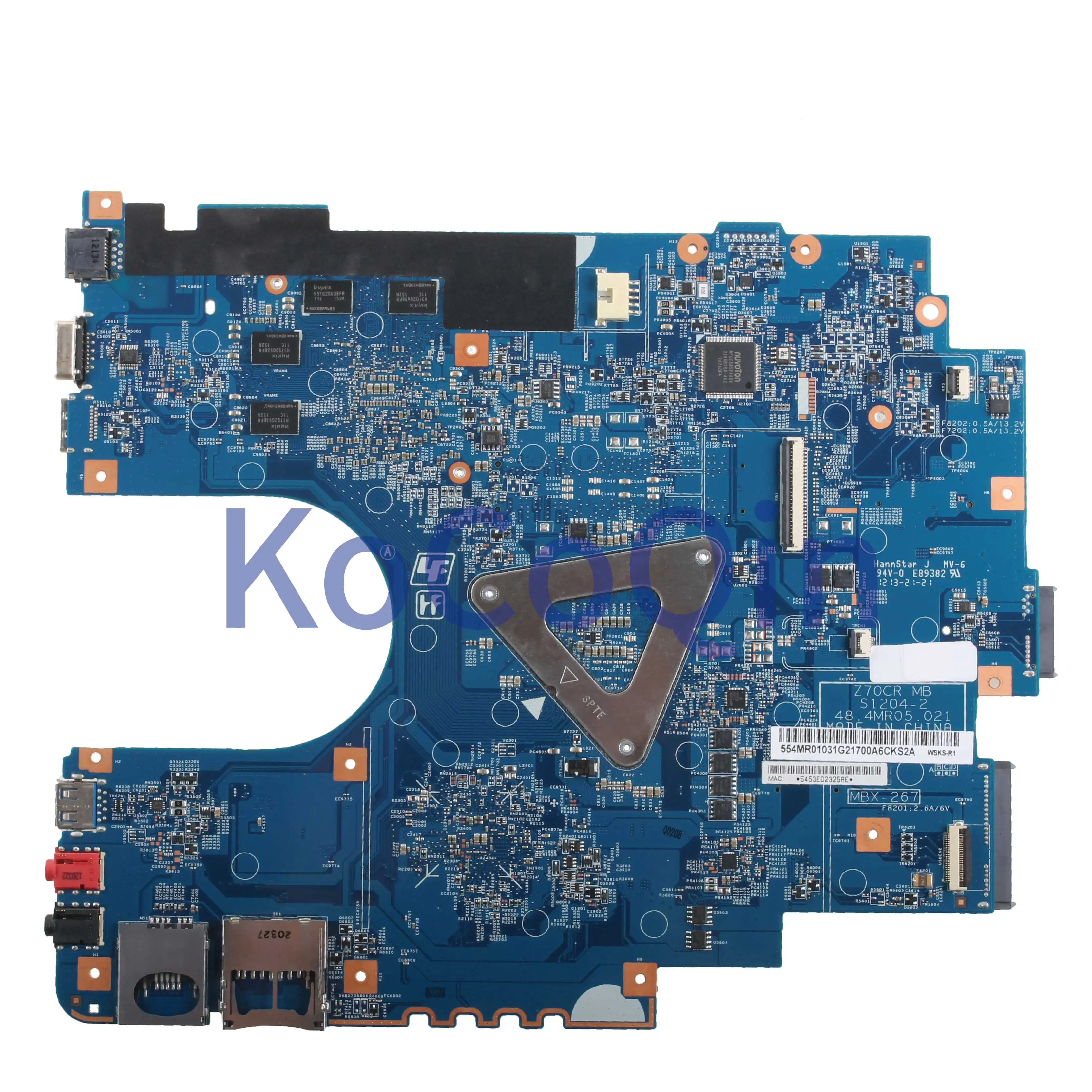 wonderful  KoCoQin Laptop motherboard For SONY MBX-267 Mainboard S1204-2 A1884314A HM75 216-0833002 2G