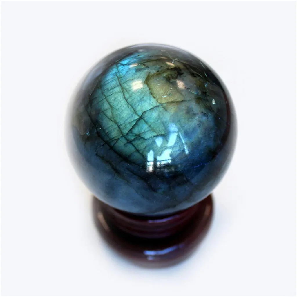 

Natural Labradorite Rose Quartz Crystal Stone Colorful Crystal Ball Stone Amethyst 6cm Home Decor Natural Stone Carved