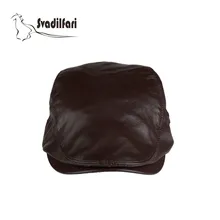 Svadilfari Новая мода Настоящее Натуральная кожа шапка берет зимняя теплая шапка для Для мужчин Dad cap шляпы Для мужчин рыбалка зимние шапки для для мужчин