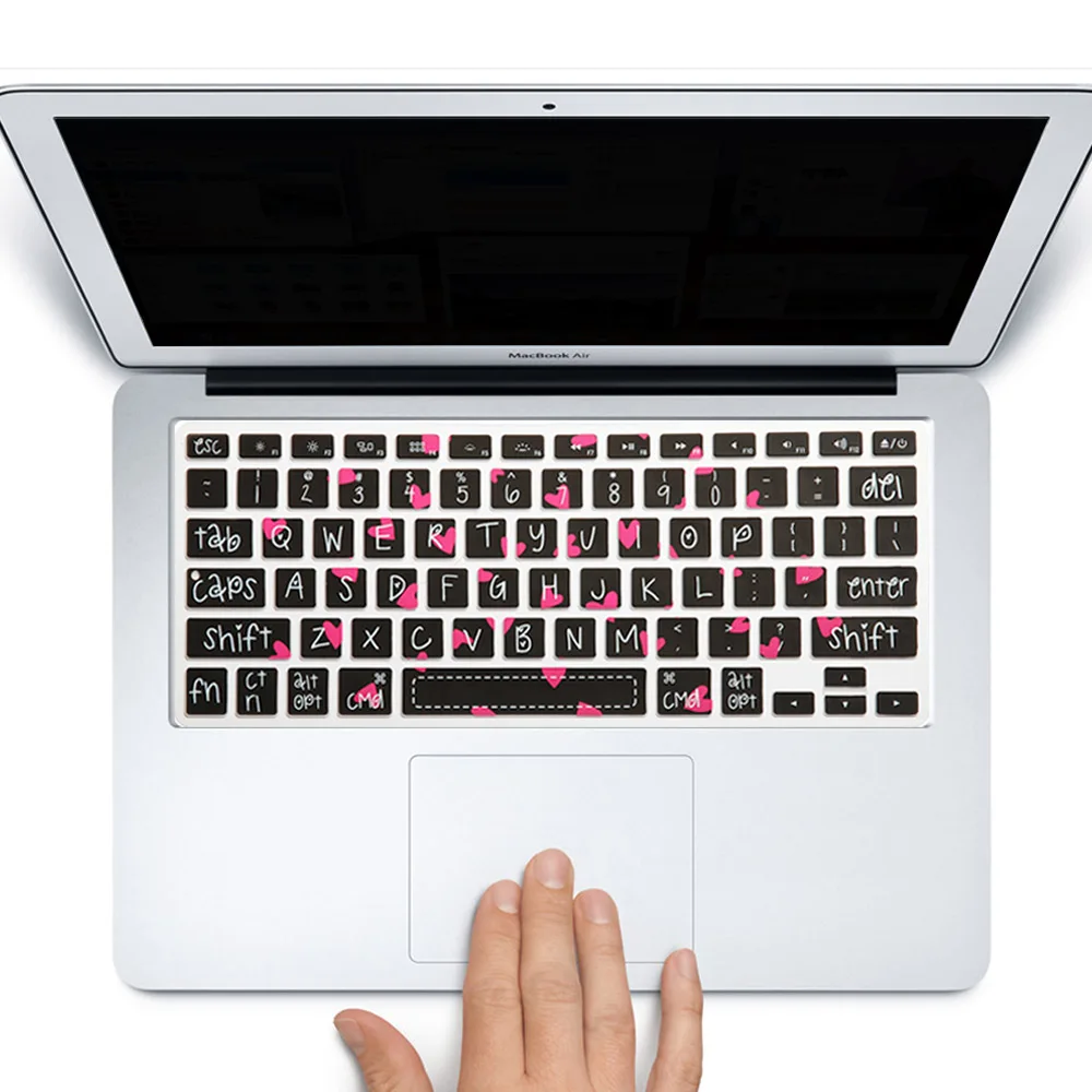 Новинка 2016 Розовый силиконовый чехол с клавиатурой для Apple Macbook Air 13 Pro 15 Retina дюймов