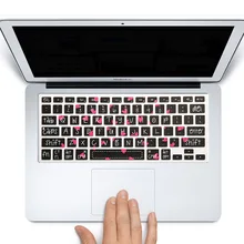 2016 New Flower Heart Pink Silicone US Version Keyboard Cover Skin For Apple Macbook Air 13 Pro 13 15 Retina 13 15 inch