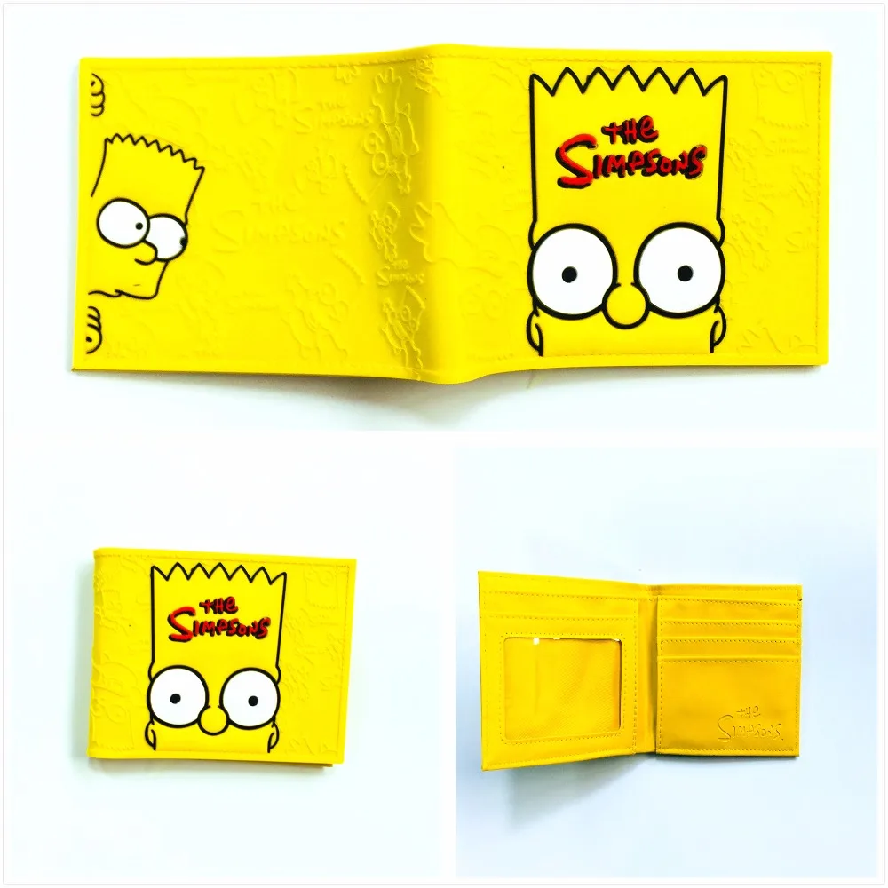 

2018 The Simpsons Bart Homer Wallet Men's Guitar Cartoon Wallet Bart Plastic Leather Wallet W994Q