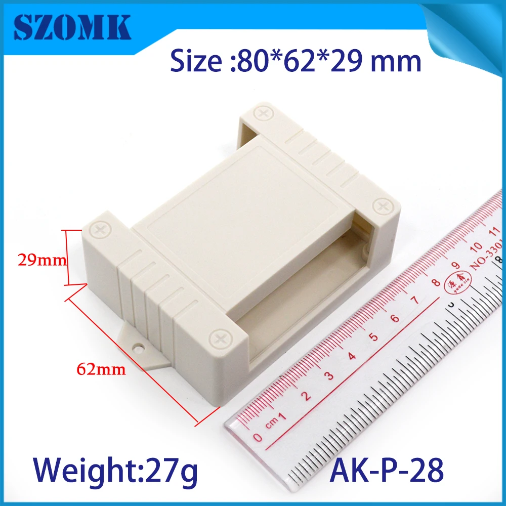 1 шт. 80*62*29 мм szomk diy маленький пластиковый корпус для din рейки PLC проектный ящик