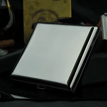 Автоматическая сигаретная коробка ультра-тонкая творческая личность мужчины 20 пакет медная проволока рисунок сигарета для курения