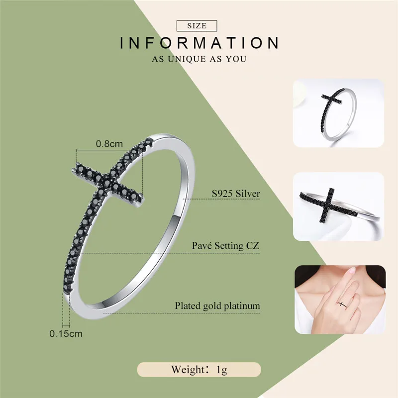 Cross Rings Stone Rings Finger Rings For Women 925 Sterling Silver