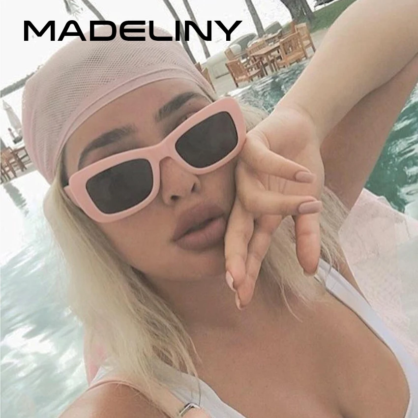 

MADELINY New Fashion Women Square Sunglasses Brand Design Vintage Rectangle Sun Glasses 2018 UV400 Shades MA391