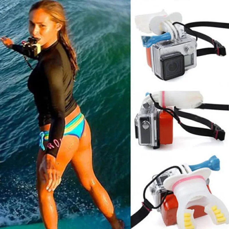 

Surfing Shoot Diving Dummy Bite Mouthpiece Mouth Mount Floating For GoPro Camera