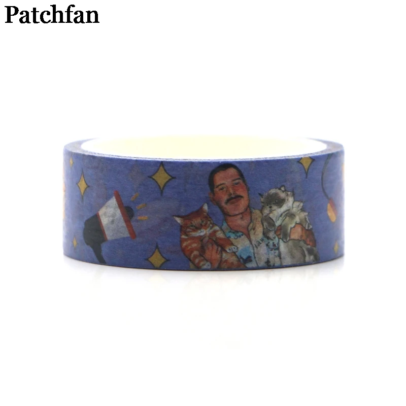 Patchfan Freddie Mercury Vintage singer 90s funny DIY Scrapbooking kid Adhesive washi Masking Tape Printed Pattern sticker A2153