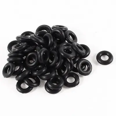 

50 Pcs Black Oil Seal O Rings Rubber Gaskets Washers 9mm x 4mm x 2.5mm