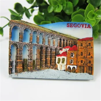 

Spain Segovia 3D High-end Hand-made The Aqueduct of Segovia Fridge Magnets Travel Souvenirs Gift Refrigerator Magnetic Sticker