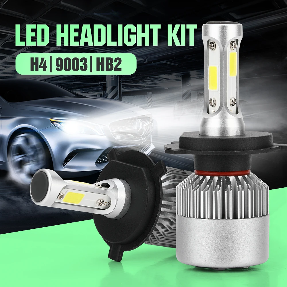 

S2 H4 H11 H7 Hi-Lo Car LED Headlight Bulbs COB 72W 8000lm Auto Headlamp Led Light 12v 24v for FORD Nissan KIA RENAULT TOYOTA