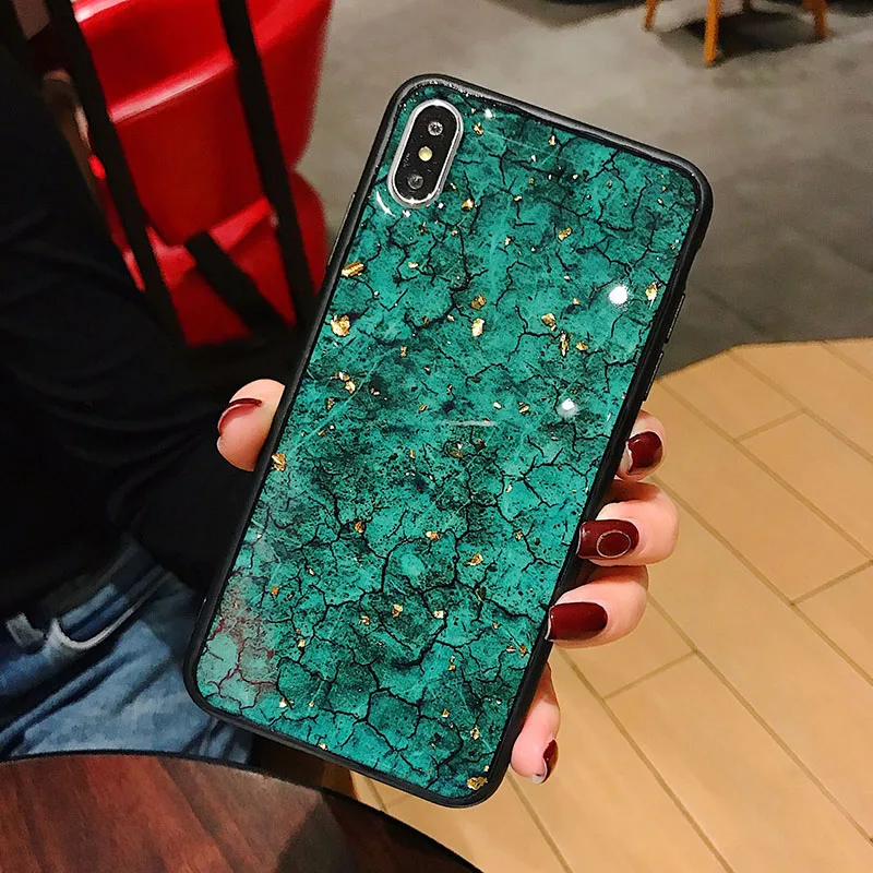 

1pcs Glitter Bling Marble Phone Cases for IPhone X 7 8 6 6s Plus Soft TPU Silicone Shining Back Cover